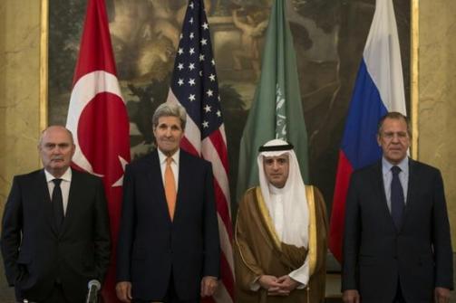 Réunion de chefs de la diplomatie à Vienne le 23 octobre 2015 au sujet de la Syrie.